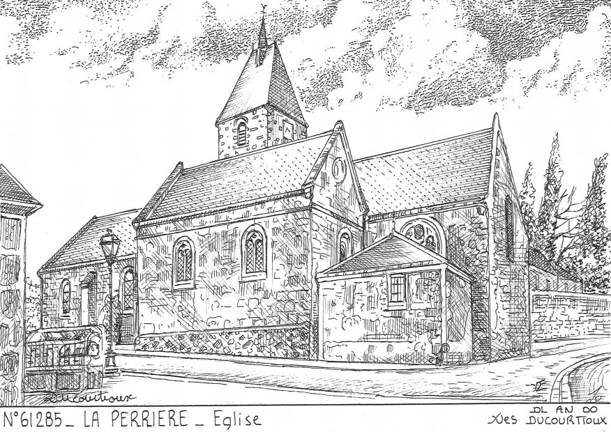 N 61285 - LA PERRIERE - église